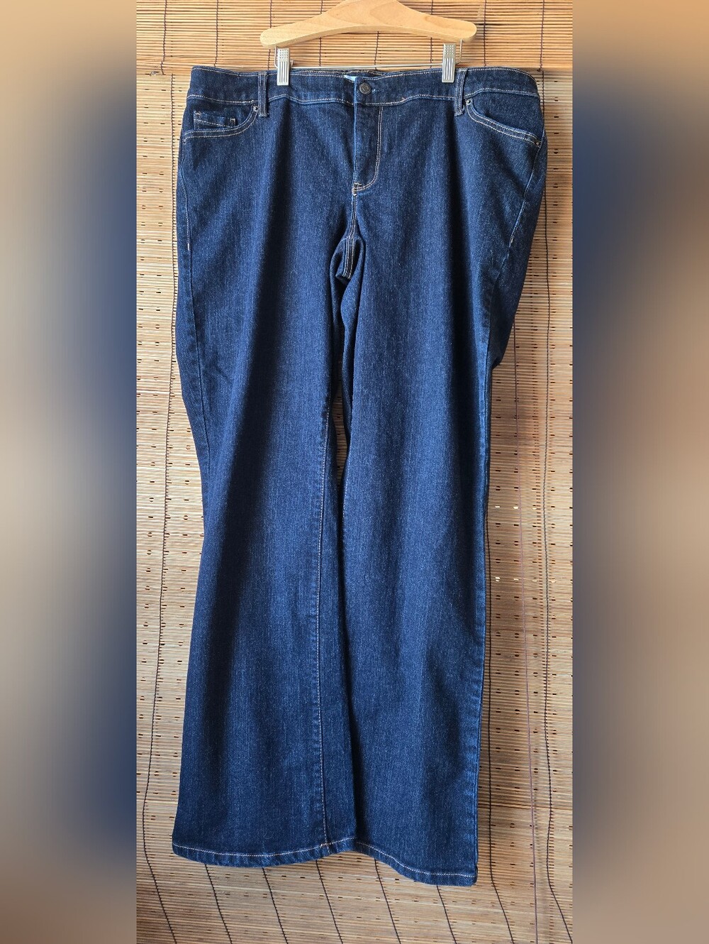 Old Navy Women's Boot Cut Jeans Size 20 Plus Long Dark Wash Secret Slim Pockets